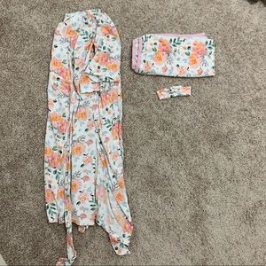 Baby Be Mine Delivery Robe and Swaddle Blanket set